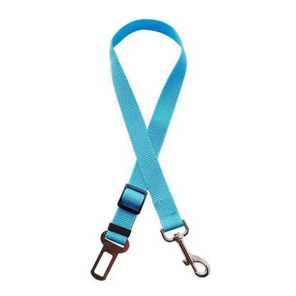 Ceinture de sécurité pour chiens bleue ciel